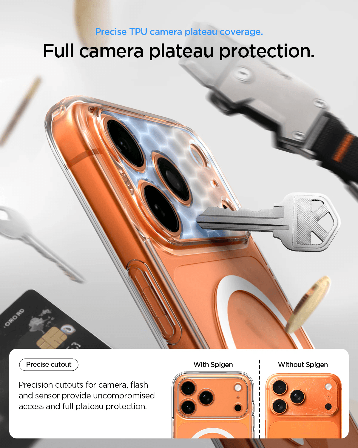 Estuche para iPhone 17 Pro - Spigen Ultra Hybrid Magfit - Clear White