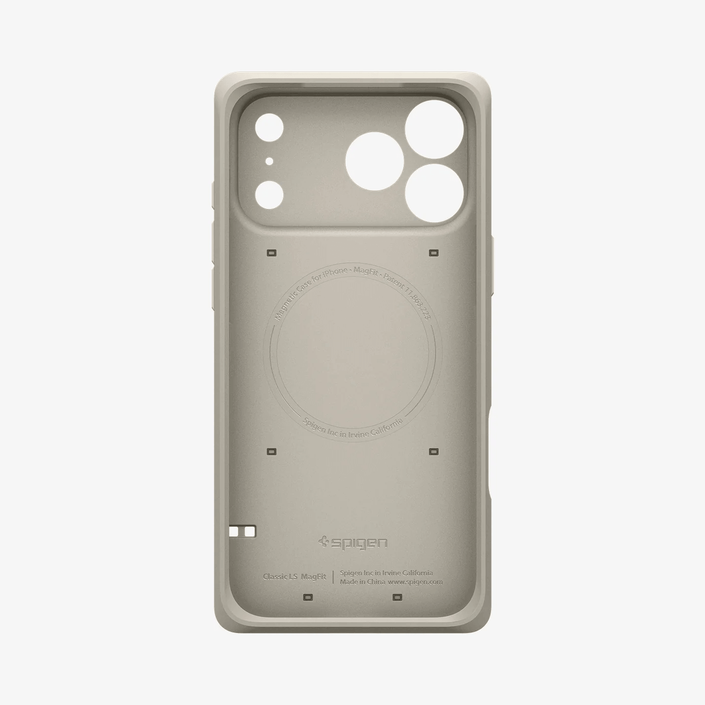 Estuche para iPhone 17 Pro Max - Spigen Classic LS Magfit - Stone