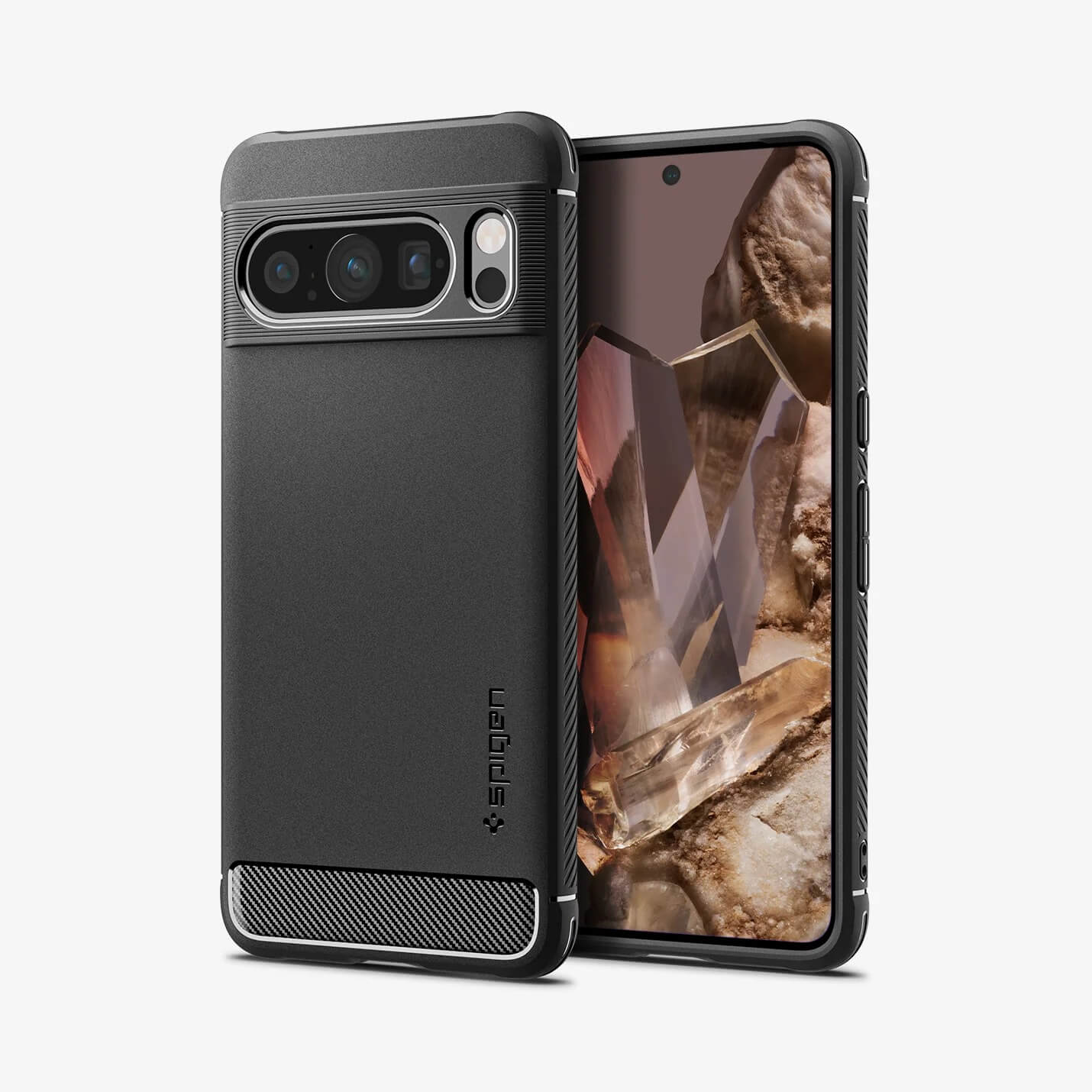 Estuche para Pixel 8 Pro - Spigen Rugged Armor Matte Black