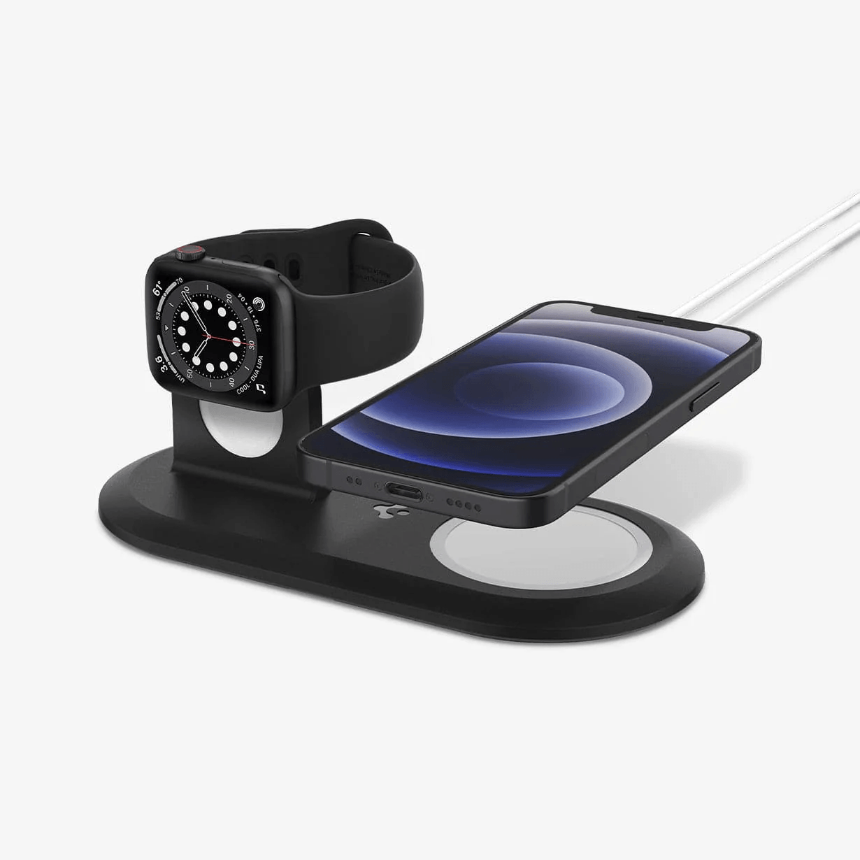Stand para Apple Watch y iPhone - Spigen MagFit Duo