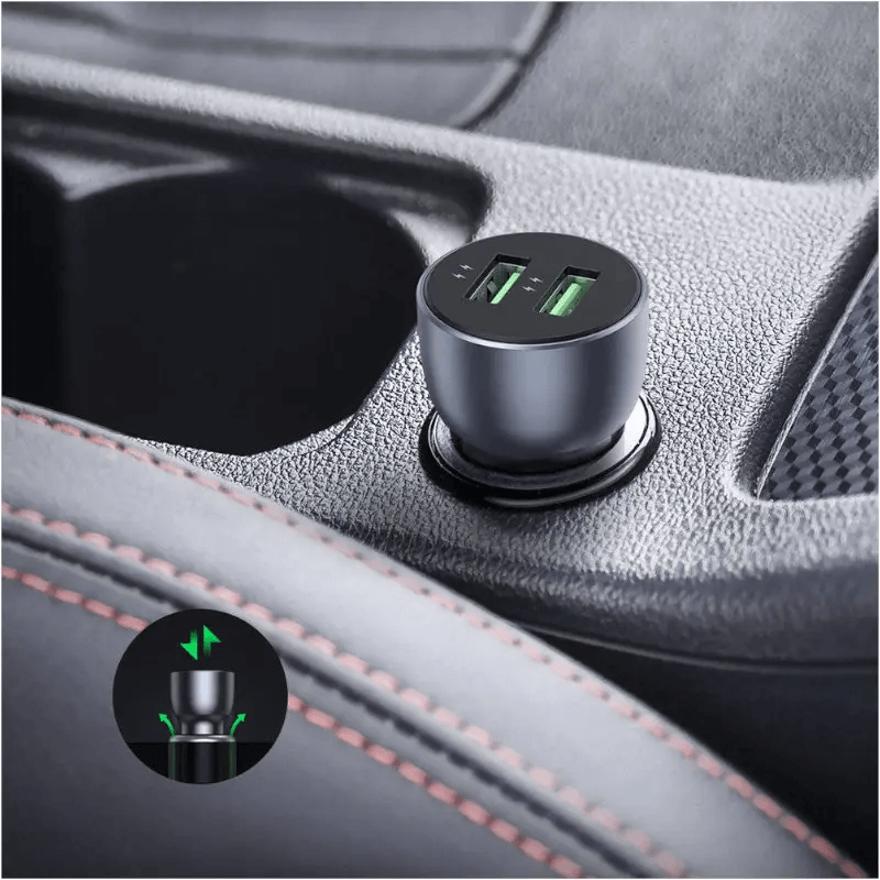 Cargador Dual Carga Rápida 36W para Carro Azul Oscuro - UGreen