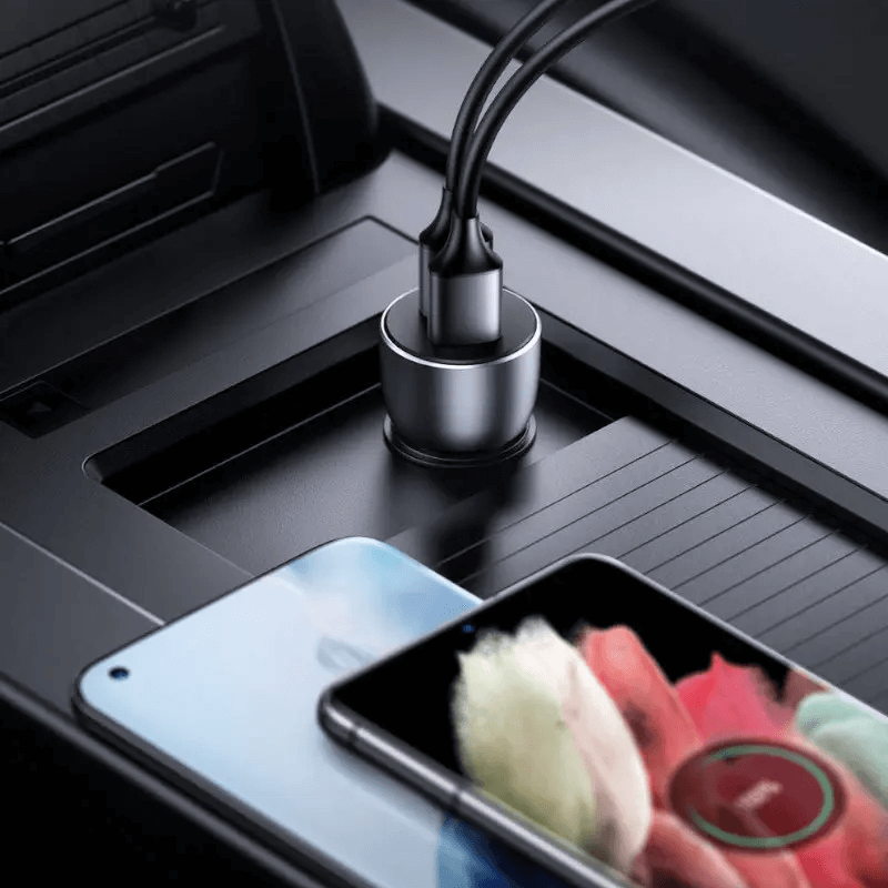 Cargador Dual Carga Rápida 36W para Carro Azul Oscuro - UGreen