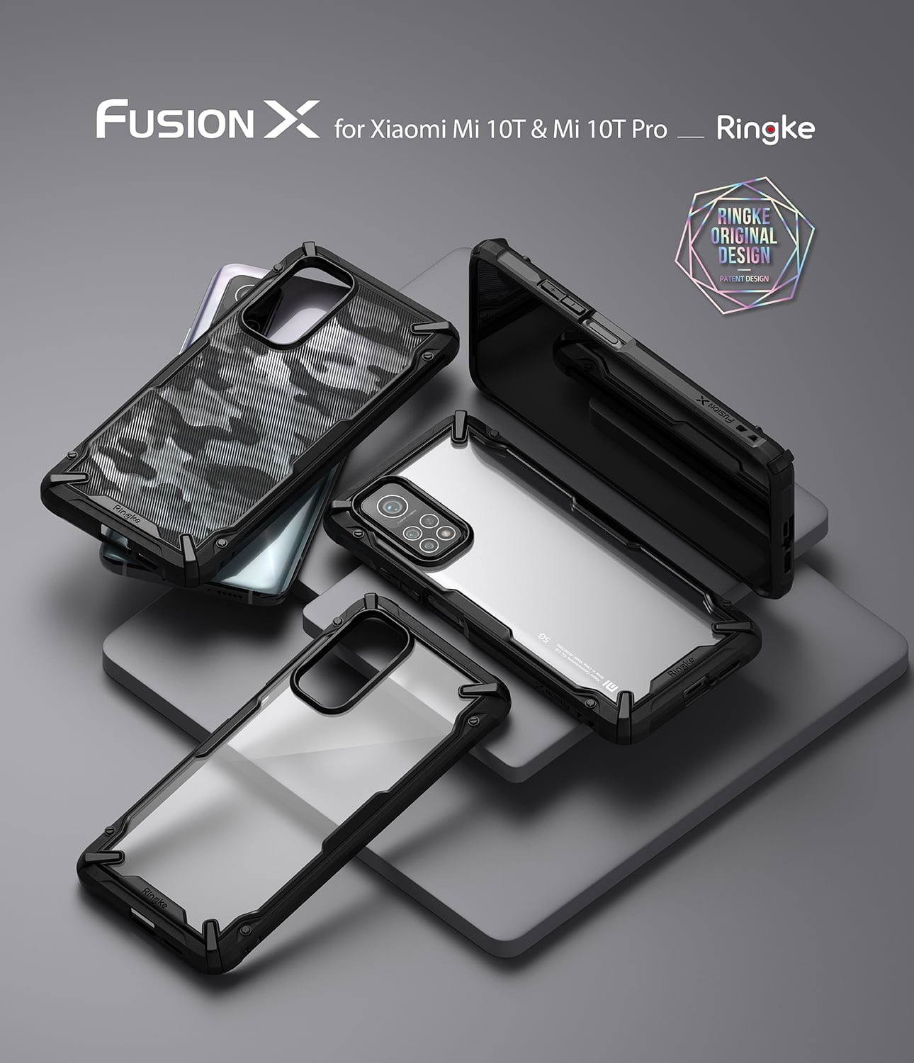 Ringke Fusion-X - Funda compatible con Xiaomi Mi 10T Lite 5G (6.67  pulgadas), compatible con Xiaomi Mi 10i 5G, funda protectora transparente  de