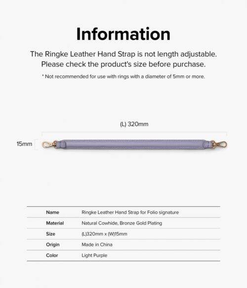 Leather Hand Strap Para Folio Signature