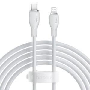 Cable Tipo C a Lightning Baseus Pudding Series Fast Charging 20W 2m Stellar White