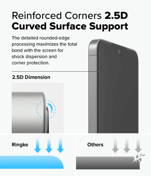 Protector de Pantalla para Galaxy S25 - Ringke Easy Slide Privacy Tempered Glass (Pack de 2)
