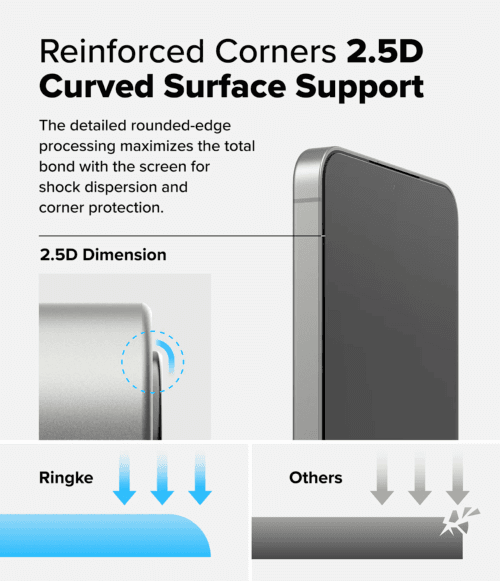 Protector de Pantalla para Galaxy S25 - Ringke Easy Slide Tempered Glass (Pack de 2)