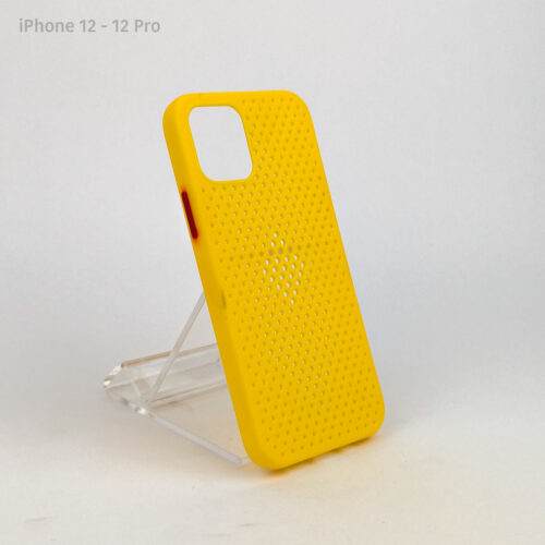 Estuche iPhone 12 / iPhone 12 Pro - Hole Case Amarillo