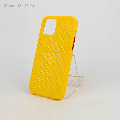 Estuche iPhone 12 / iPhone 12 Pro - Hole Case Amarillo