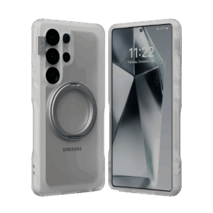 Estuche para Galaxy S25 Ultra - Ples Arche Mag Stand Matt Transparente/Plateado