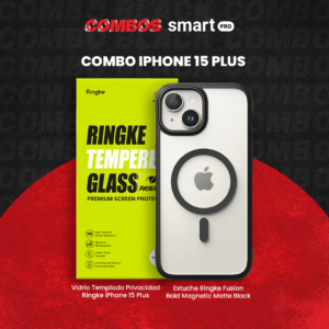 Combo iPhone 15 Plus Fusion Bold Magnetic + Vidrio Templado Privacidad