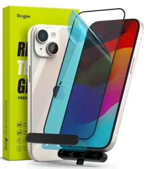 Vidrio Templado Transparente Ringke para iPhone 16 - Compatible para iPhone 16 - iPhone 14 - iPhone 13 - iPhone 13 Pro