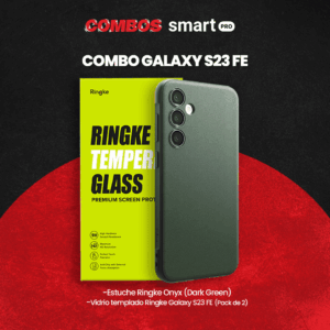 Combo para Galaxy S23 FE Ringke Onyx Dark Green + Ringke Vidrio Templado Transparente